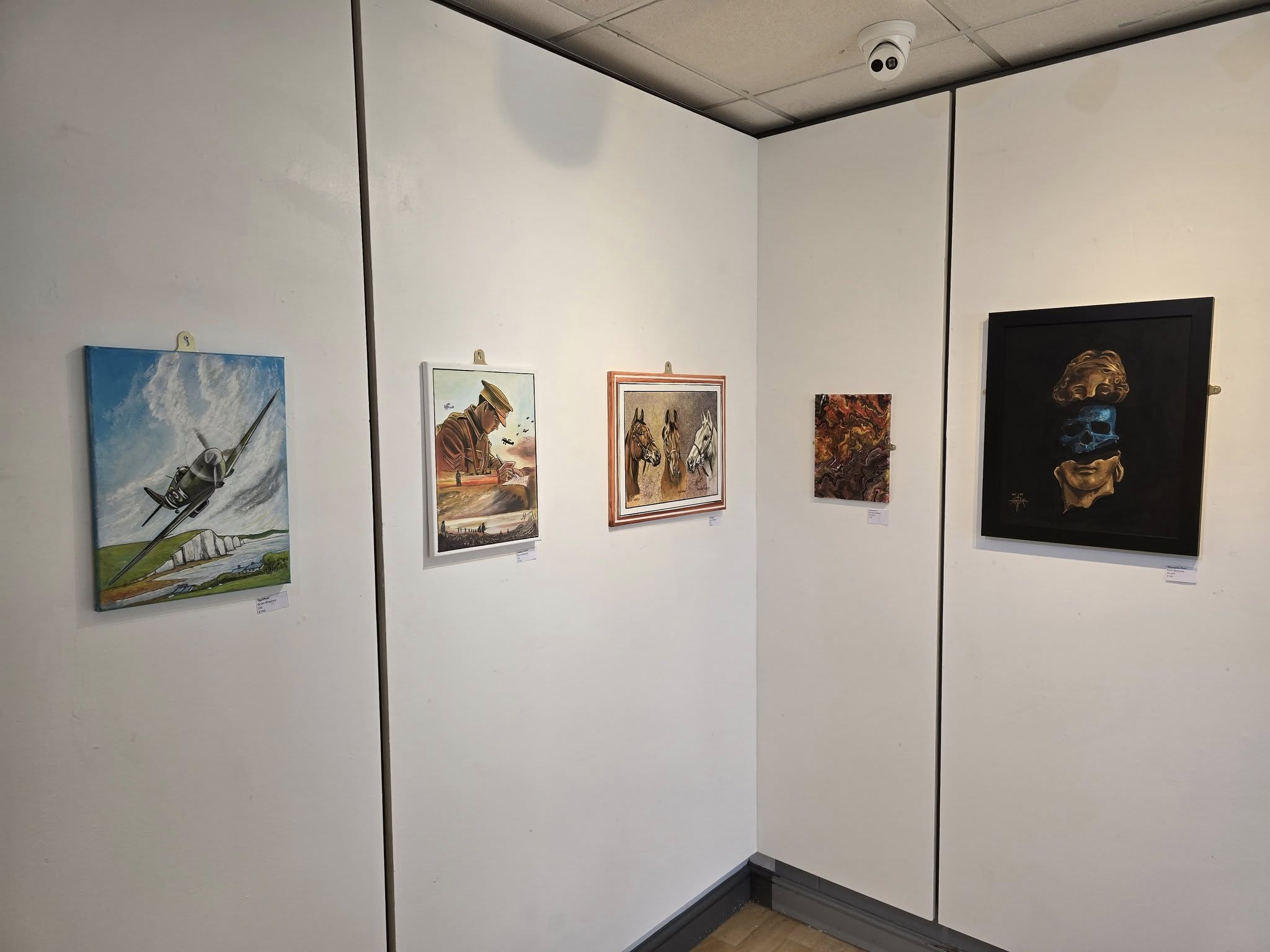 Artwork display from Cynon Valley Museum Exhibition