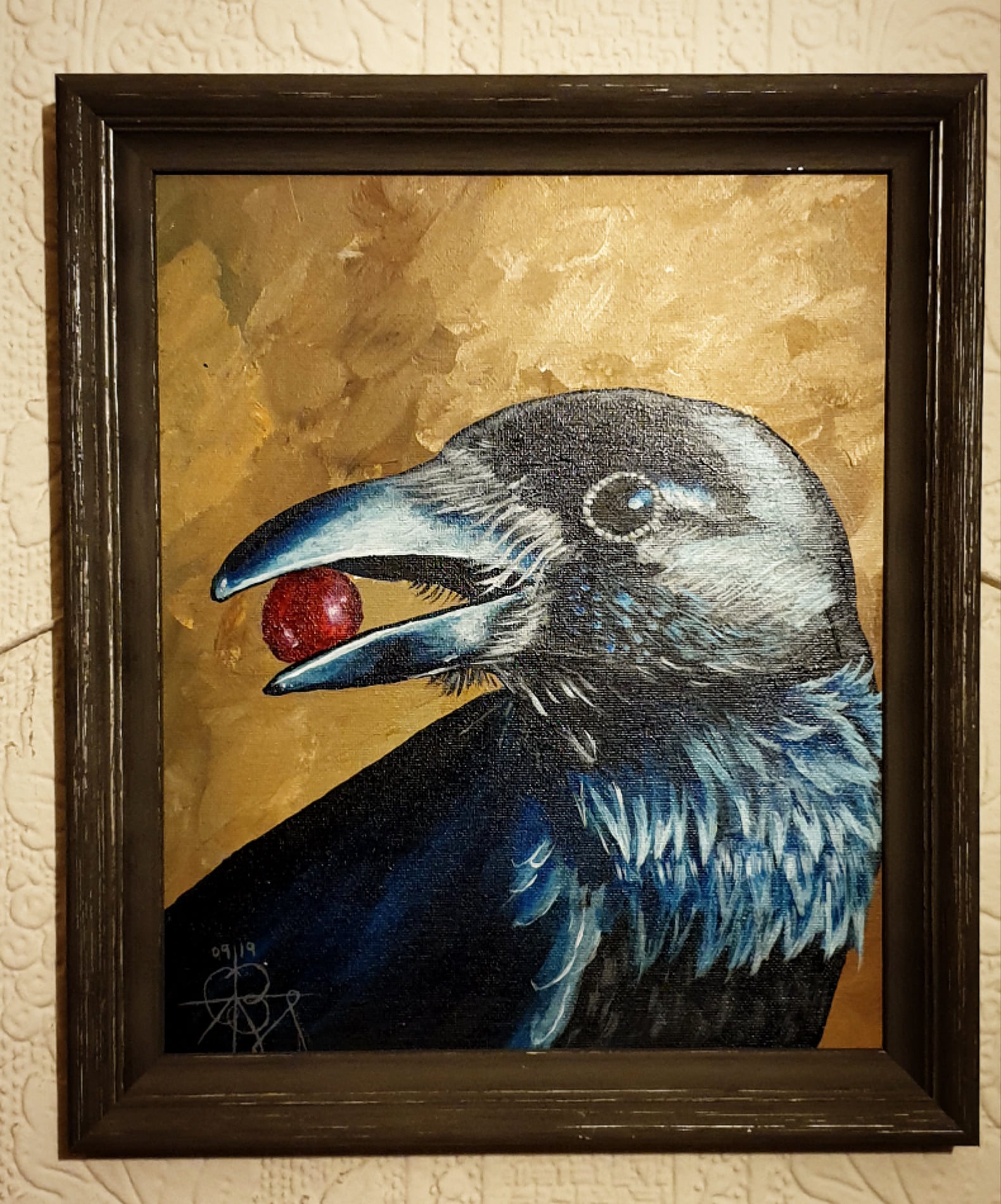 Raven with Berry
